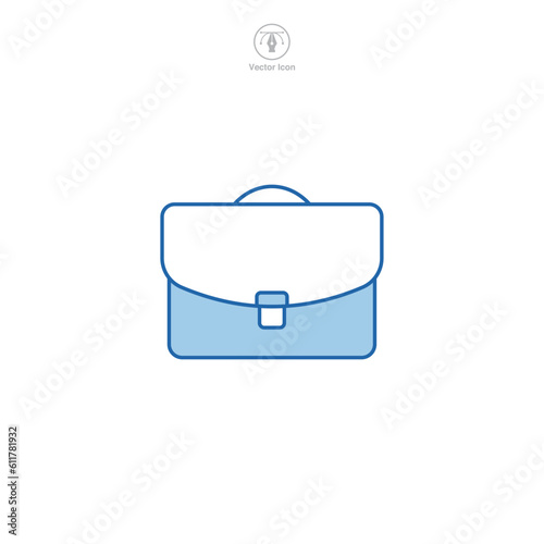 Briefcase icon. A professional and sleek vector illustration of a briefcase, representing business, professionalism, and organization.