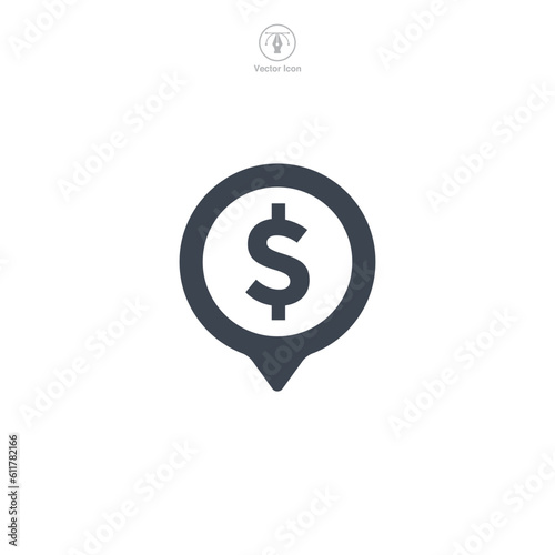 Dollar Sign icon. A crisp and recognizable vector illustration of a dollar sign, representing money, finance, and wealth.