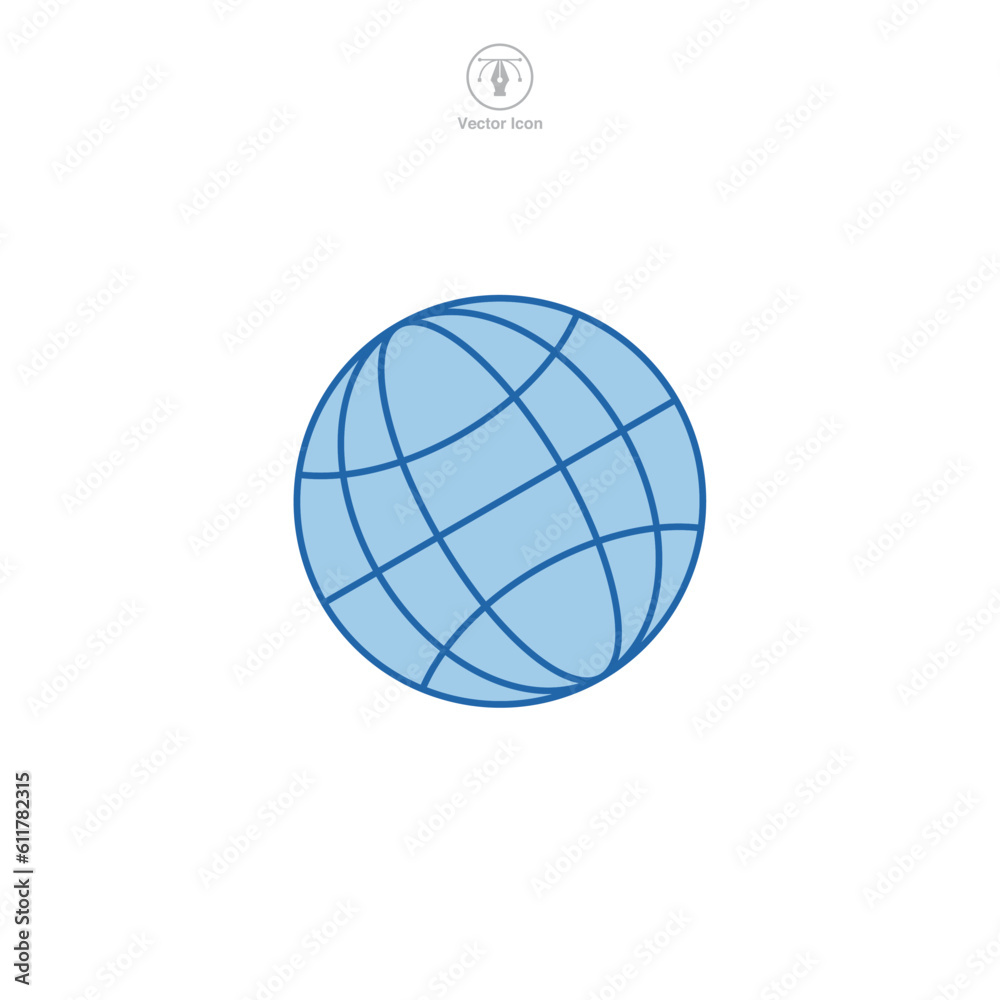 Globe icon. A visually appealing and interconnected vector illustration of a globe, symbolizing global presence, international reach, and connectivity. Globe icon. A visually appealing and interconnected vector illustration of a globe, symbolizing global presence, international reach, and connectivity.