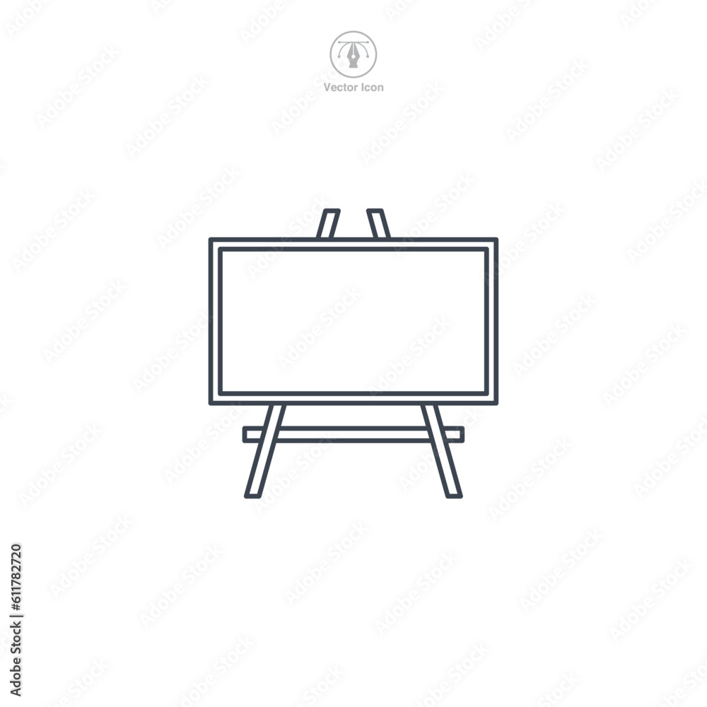 Presentation Board icon. A visually engaging vector illustration of a presentation board, representing visual aids, information sharing, and public speaking. Presentation Board icon. A visually engaging vector illustration of a presentation board, representing visual aids, information sharing, and public speaking.