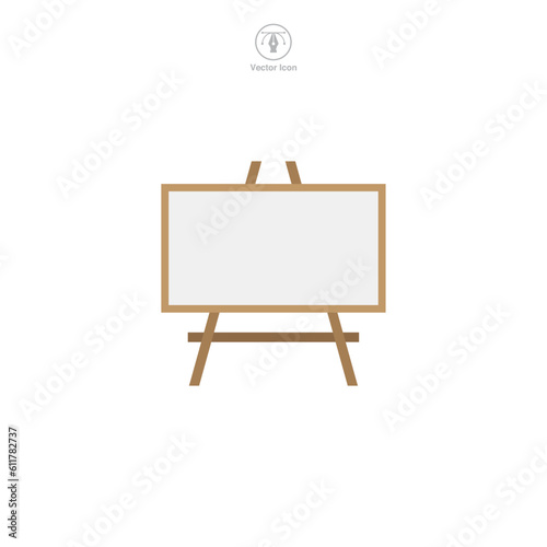 Presentation Board icon. A visually engaging vector illustration of a presentation board, representing visual aids, information sharing, and public speaking.