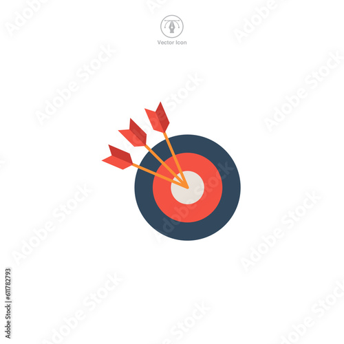 Target or Bullseye icon. A focused and impactful vector illustration of a target or bullseye, representing goals, objectives, and precision.