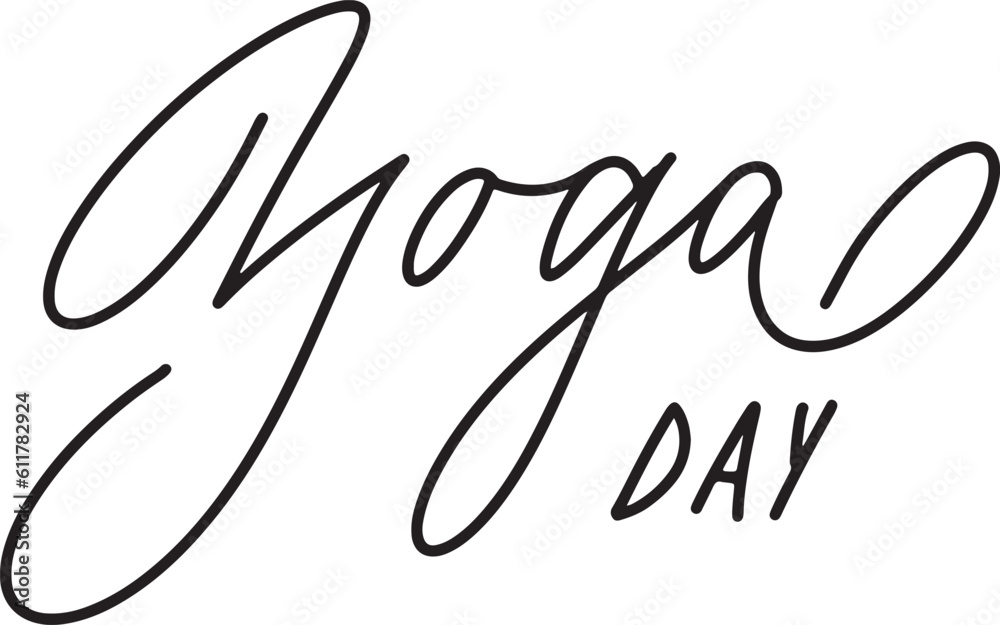 Yoga day sign Yoga day sign