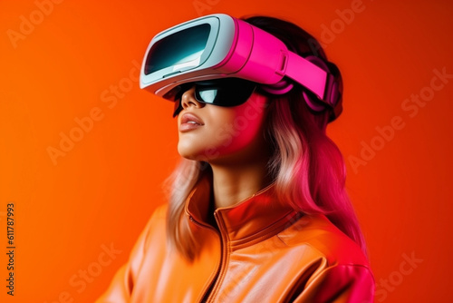 Young woman wearing VR headset © Svante Berg