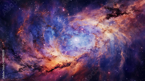 Nebula night starry sky . Generative ai 