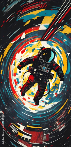 background astronauta ia generativa 