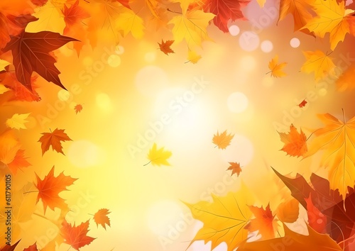Autumn leaves  generative ai