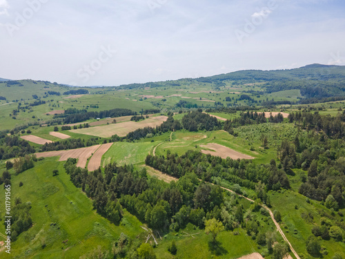 Aerial view of Sredna Gora Mountain  Bulgaria