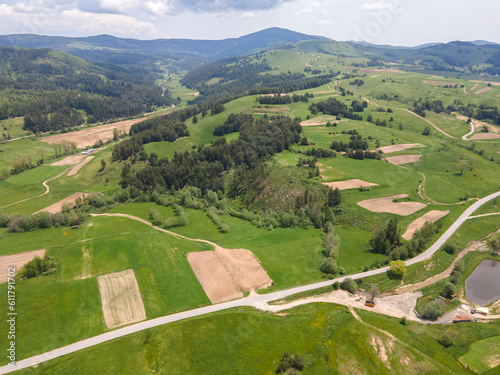 Aerial view of Sredna Gora Mountain, Bulgaria photo