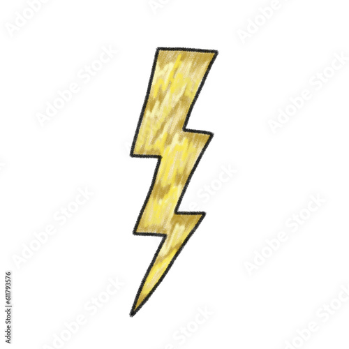 Free Download Crayon Lightning: Simple Illustration. - GFXLoad