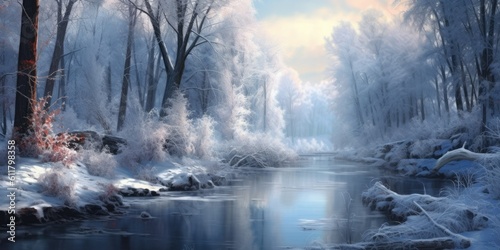 Silent Breath of Winter's Embrace Generative AI Digital Illustration Part#110623