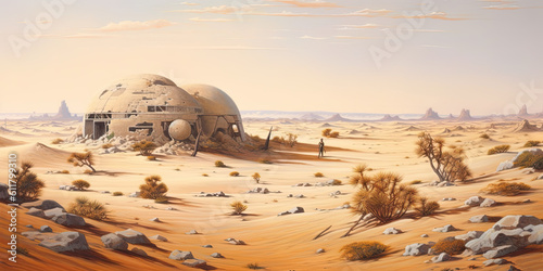 Whispers of the Desert: Secrets in the Sand Generative AI Digital Illustration Part#110623