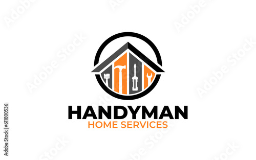 Illustration vector graphic of construction, home repair, and Building renovation concept logo design template