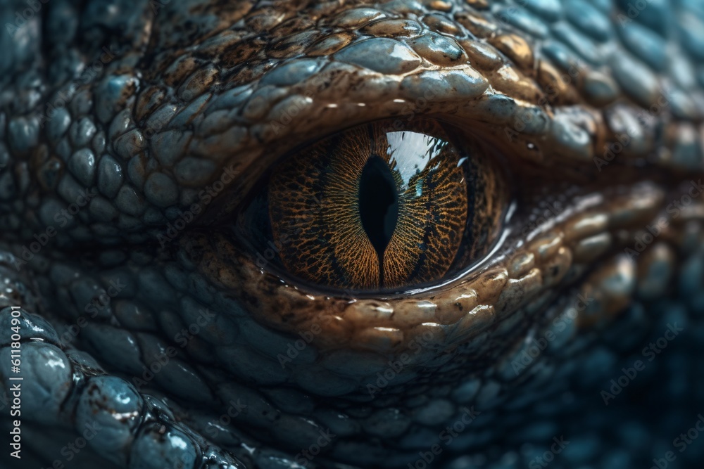AI generated reptile close-up AI generated reptile close-up