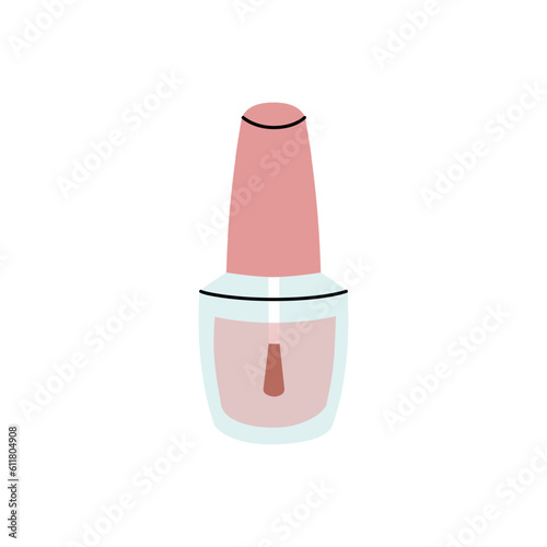 Nail polish, nail lacquer icon. Manicure and pedicure tools silhouette. Vector illustration