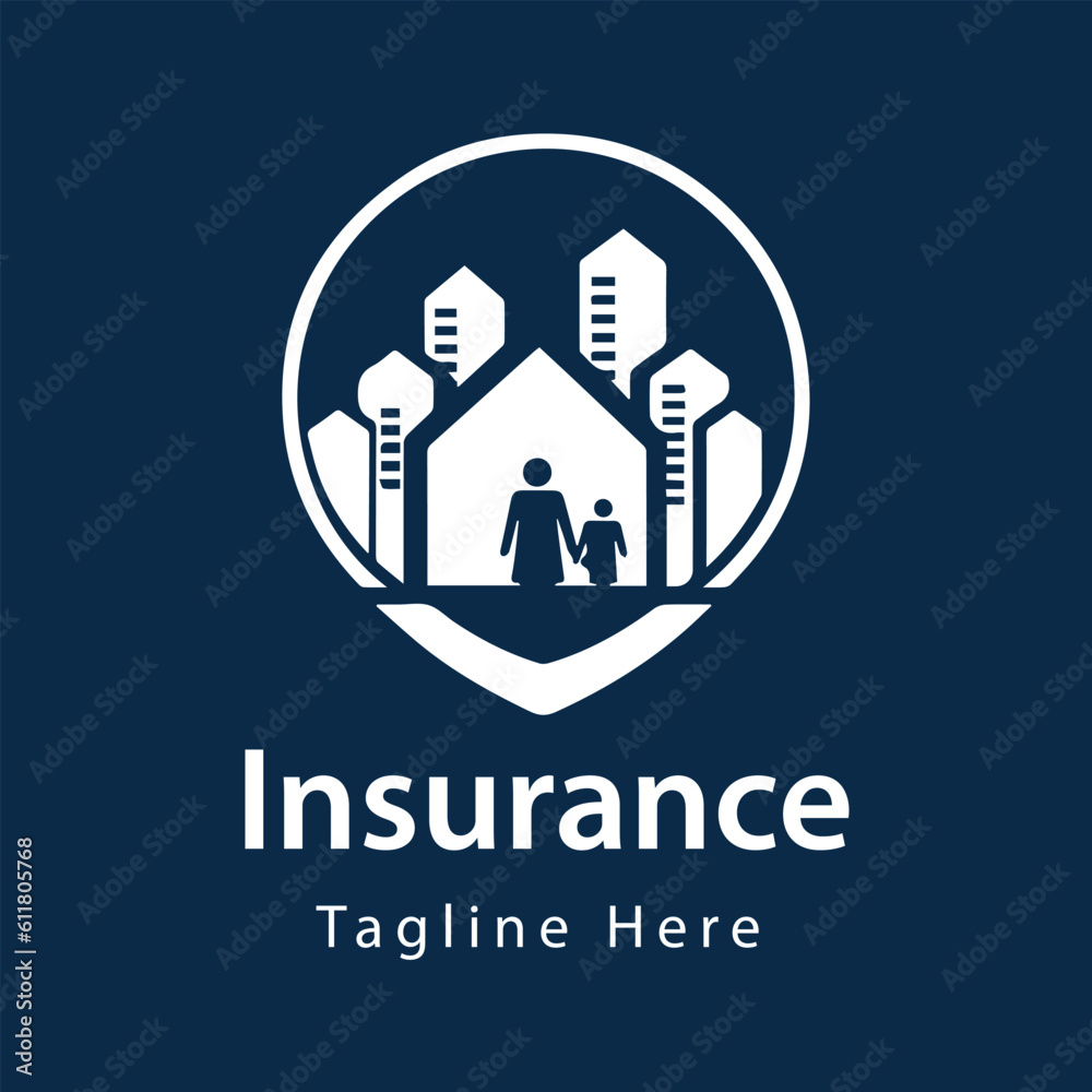 A simple Insurance logo vector design. A simple Insurance logo vector design.