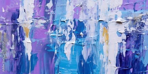 Murais de parede an abstract painting that has a blend of purple and blue colors