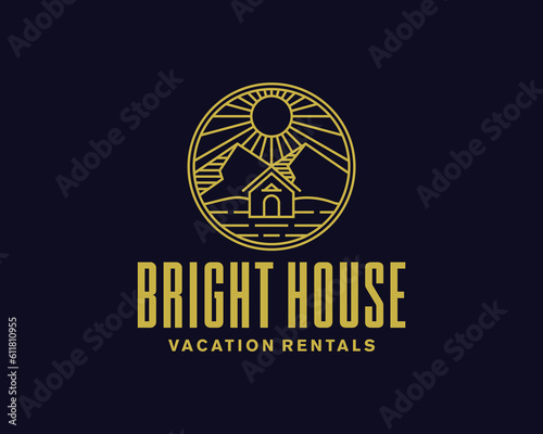 House vacation rentals mountain logo