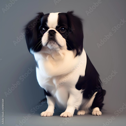 Fototapet An illustration dog(Japanese Chin)