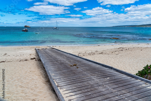 Hamelin Bay, a vast expanse of bright white sand, turquoise waters filled with marine life, and spectacular coastal cliff walks. photo