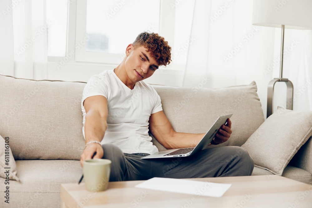 man interior white student internet adult freelance online technology business man interior white student internet adult freelance online technology business