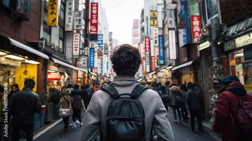 people walking in the city japan