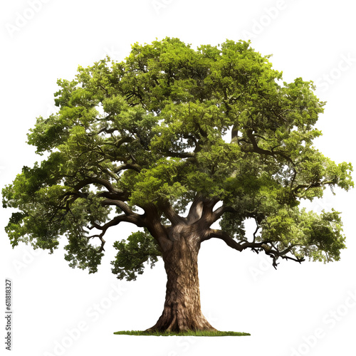 Oak tree isolated - Generative AI