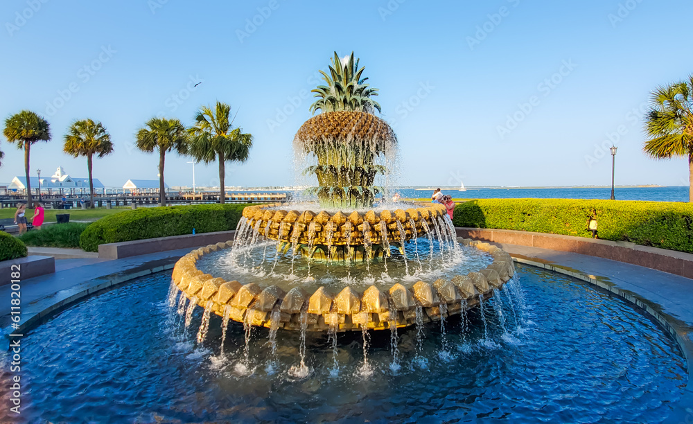 Fototapeta premium Charleston, South Carolina in May - Pineapple Fountain