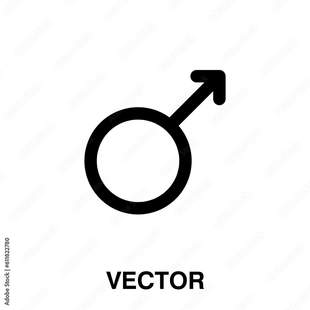 male symbol icon vector flat illustration on white background..eps male symbol icon vector flat illustration on white background..eps