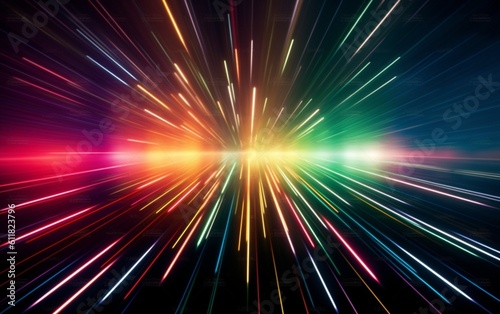 Dazzling Rainbow Spectrum: Mesmerizing Anamorphic Lens Flare Wallpaper in 8K, Dark Palette, Tightly Cropped Compositions, Cross-Processed Elegance, Generative AI