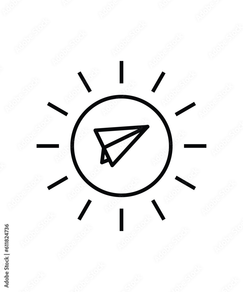airplane icon, vector best line icon. airplane icon, vector best line icon.