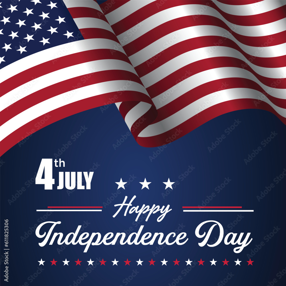 Happy Independence Day banner. American flag, 4th july, united states, star, freedom, greeting, and independence. Vector illustration Happy Independence Day banner. American flag, 4th july, united states, star, freedom, greeting, and independence. Vector illustration