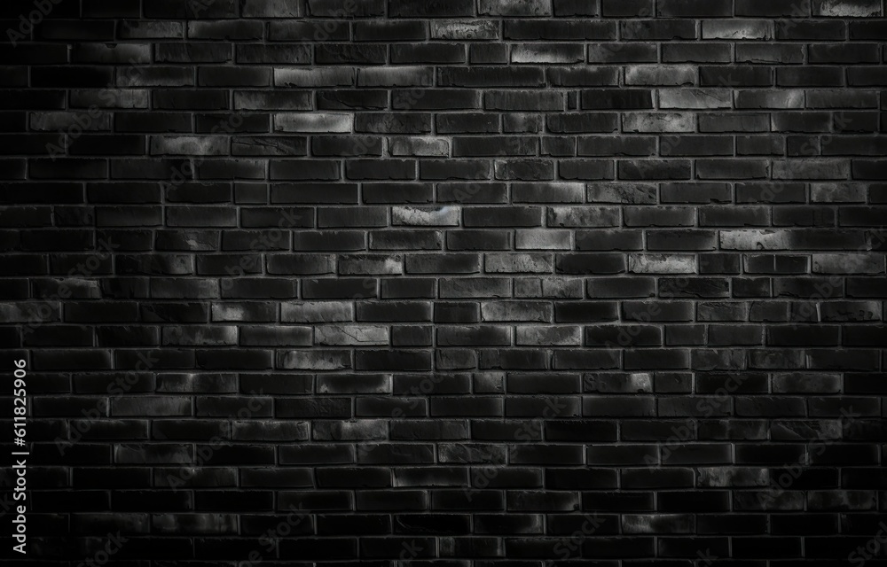 brick wall background, black brick wall, dark brick texture, gloomy grunge background