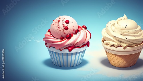 cupcake with cream