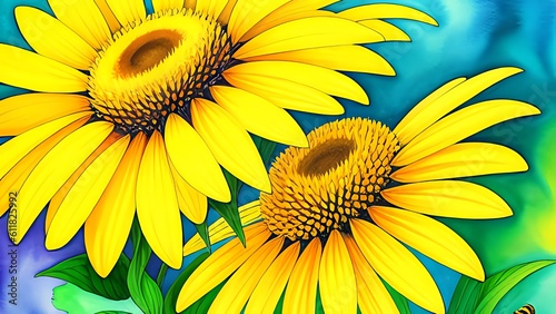 yellow flower background
