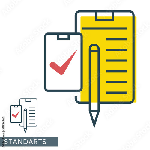 Standards or standardization icon for apps or web
