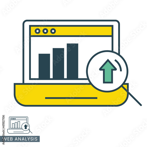 web analysis icon for apps or web