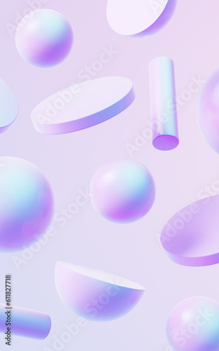 Fototapeta Naklejka Na Ścianę i Meble -  Abstract geometry shapes background, 3d rendering.