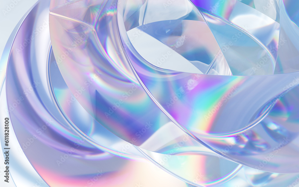 Abstract twist curve geometry, 3d rendering. Abstract twist curve geometry, 3d rendering.