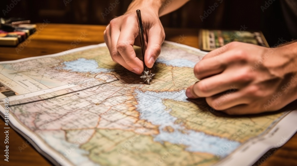 hands holding a map generative ai hands holding a map generative ai