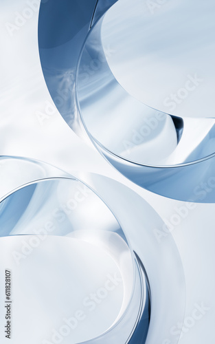 Fototapeta Naklejka Na Ścianę i Meble -  Abstract twist curve geometry, 3d rendering.