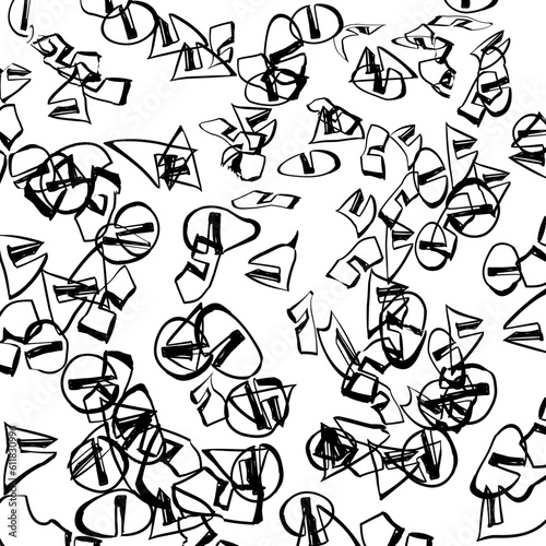 seamless pattern with volumetric figures