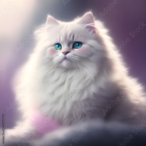 portrait of a cat, generative AI illustration