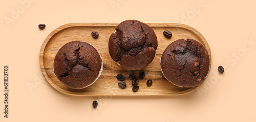 Plate with tasty chocolate ...