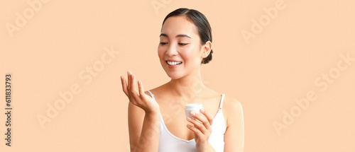 Beautiful Asian woman with ...