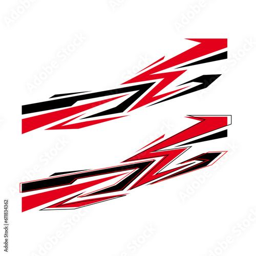 modern car body wrapping decal background livery design vector.