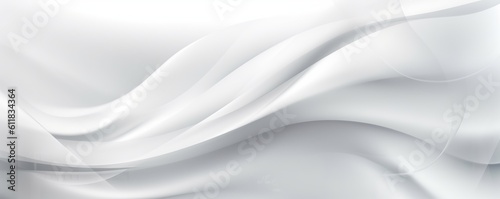 An abstract pure white soft wavy background. Created with Generative AI technology