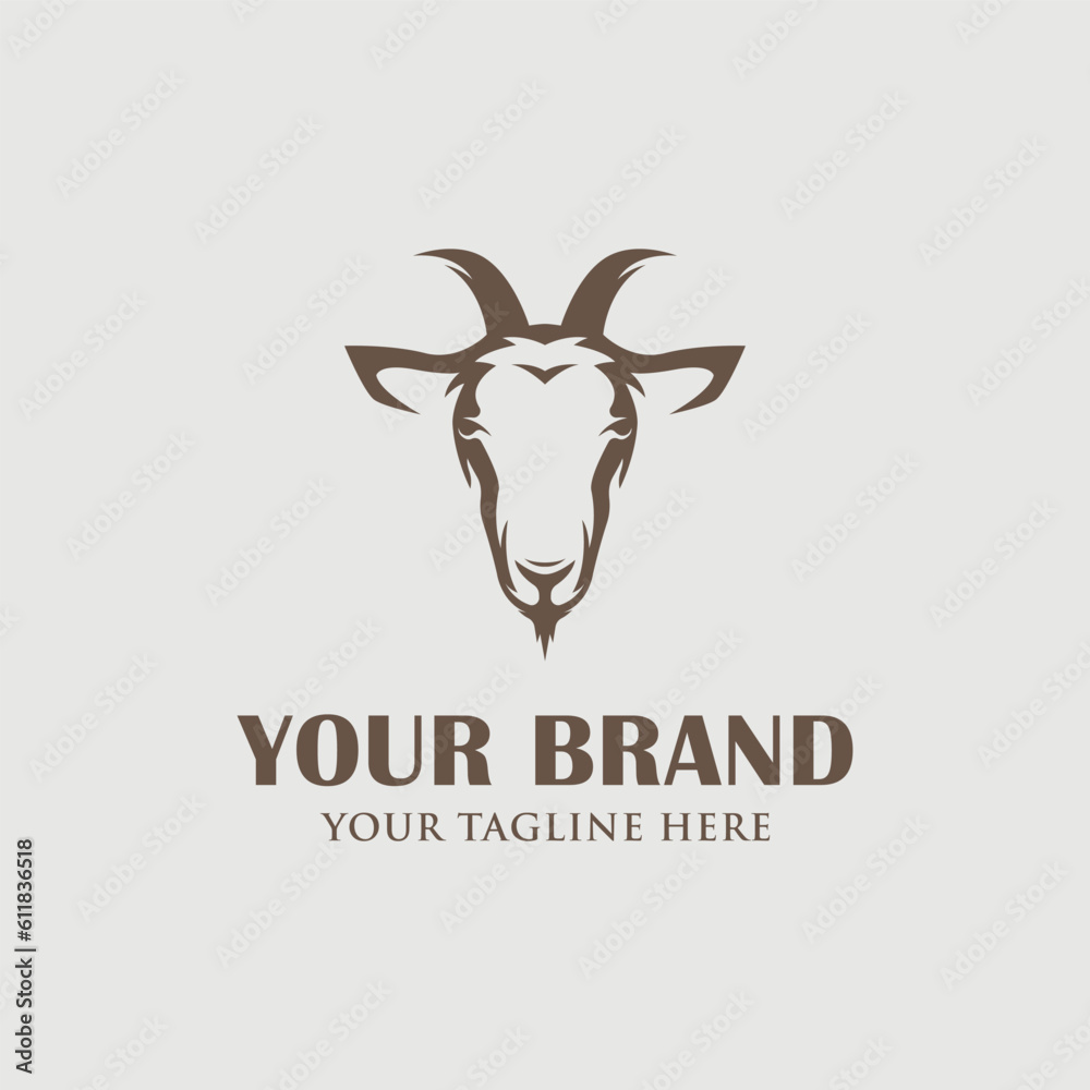 Goat head logo vector Goat head logo vector