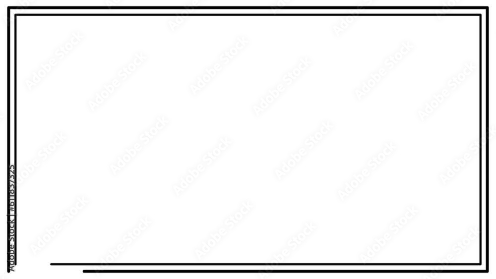 square frame animation isolated on white background