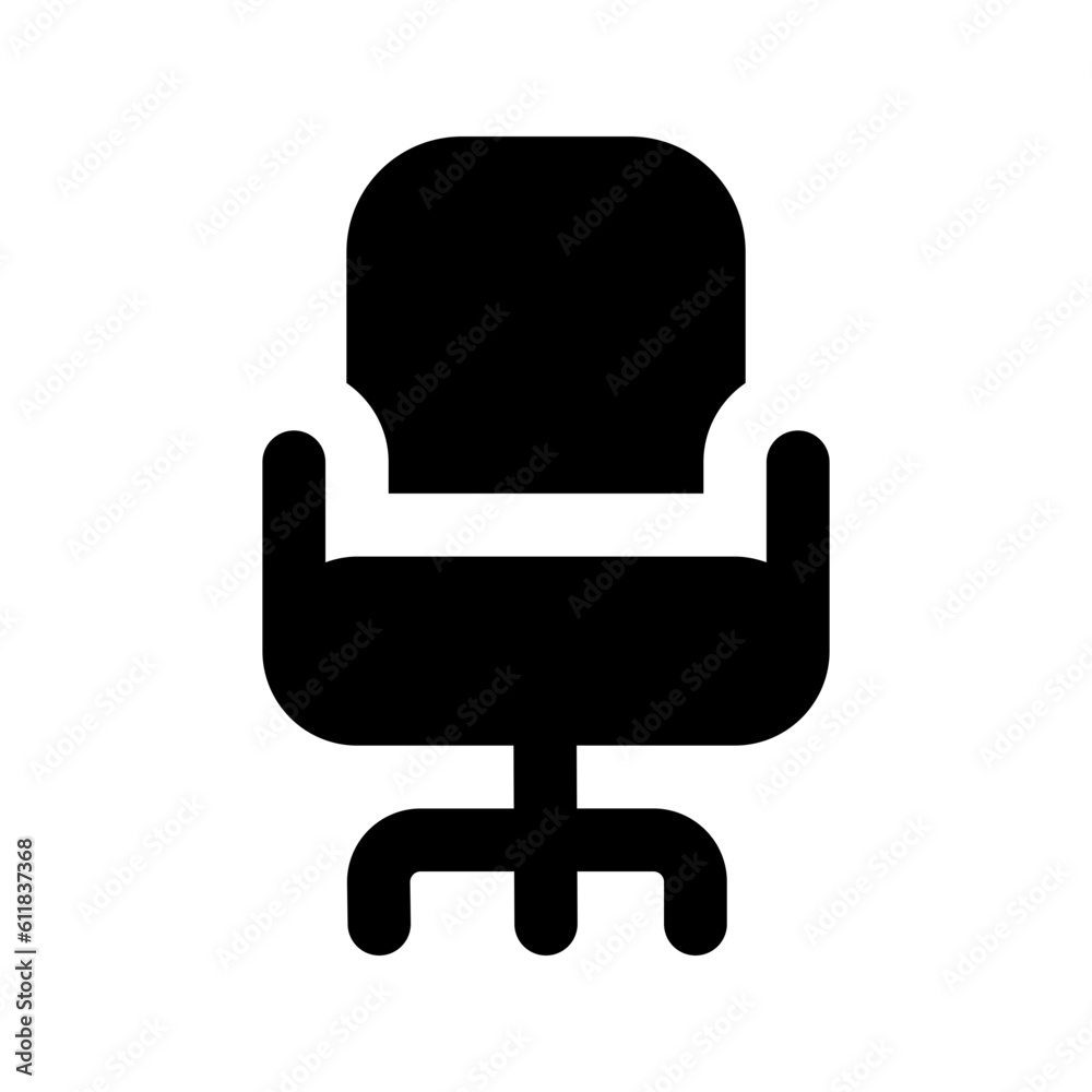 office chair glyph icon office chair glyph icon